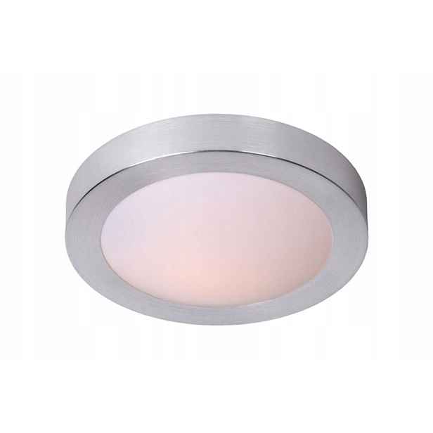 Stropní Svítidlo Koupelnový Lucide Fresh 2xE27 20W Stříbrno-bílý Akryl/Hliník