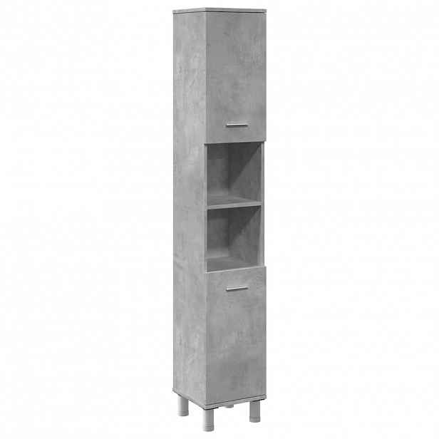 vidaXL Koupelnová skříňka betonově šedá 30 x 30 x 179 cm dřevotříska