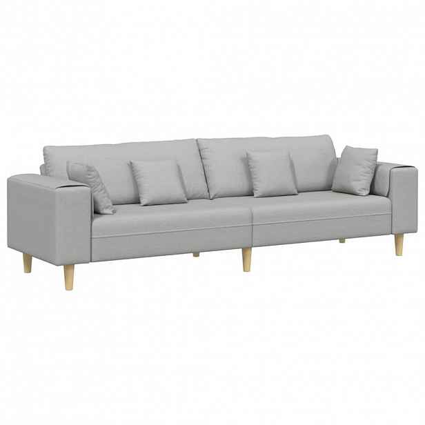 vidaXL Pohovka Oblačno šedá 250 x 77 x 76 cm textil