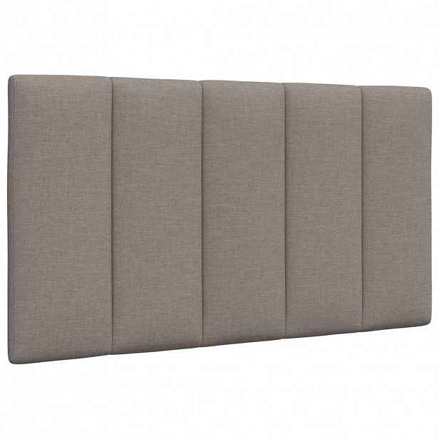 vidaXL Polštář na čelo postele Hanko taupe 90 cm textil