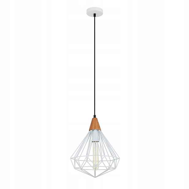 Závěsná lampa Italux Maelle Led industriální bílá