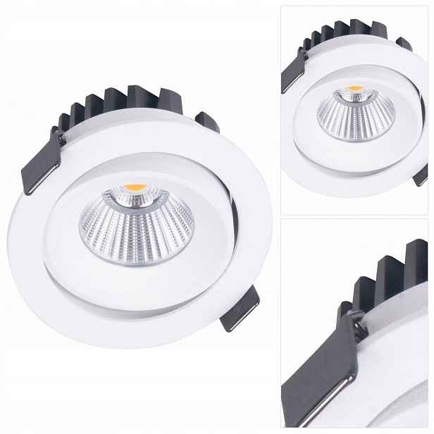 Bílé zapuštěné svítidlo Cyklop bodové světlo v chodbě 9 Cm MaxLight