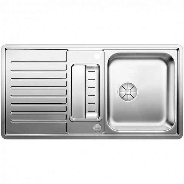 Blanco Classic Pro - Dřez, 92x51 cm, s ovládáním odtoku a příslušenstvím, InFino, nerez 523663