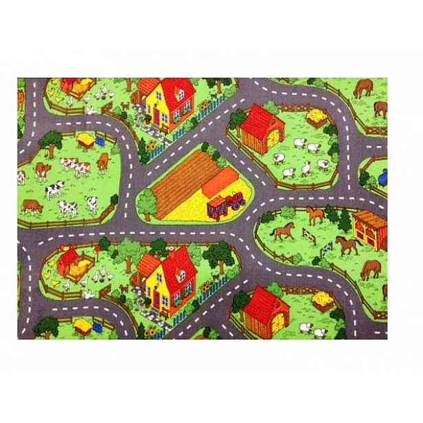 Dětský koberec Farma II. kulatý 160 cm průměr