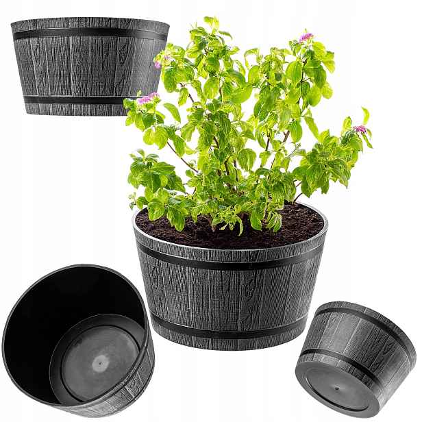 Květináč Na Květiny Obal Na Květináč Květinový Plastový Kulatý 40 cm