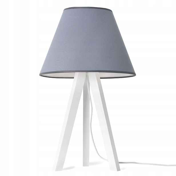 Noční Lampa Stolní Lampa Trojnožka Šedá Stínidlo Do Ložnice Kanceláře Obývacího Pokoje