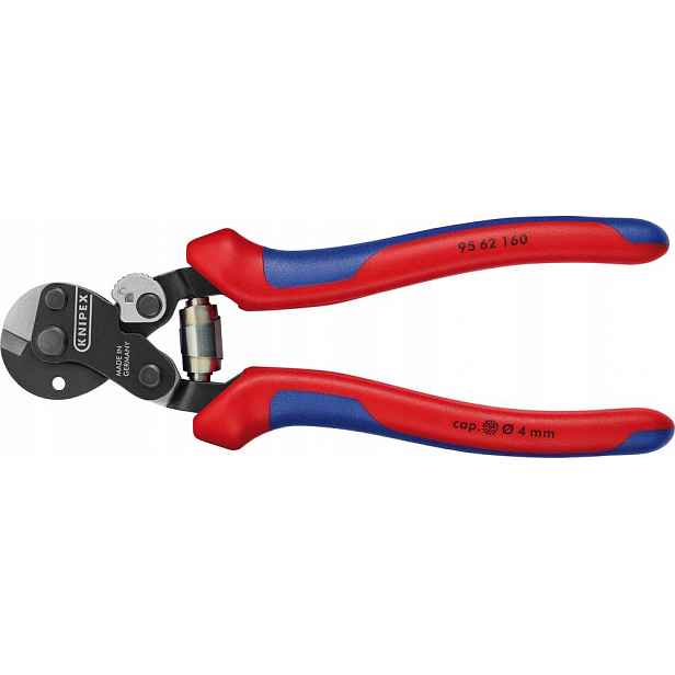 Nůžky na ocelová lana s rukojetí, vícekomponentní, 160 mm Knipex