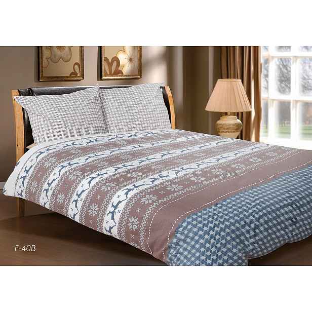 Povlečení Flanelové 140x200 povlak 70x90 Bavlna 160 g/m2 Flanela