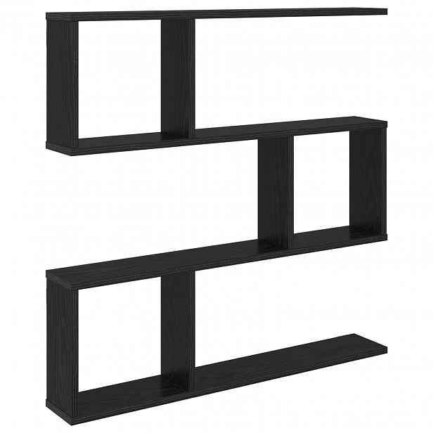 vidaXL Nástěnná polička Černý dub 80 x 12 x 79,5 cm Kompozitní dřevo