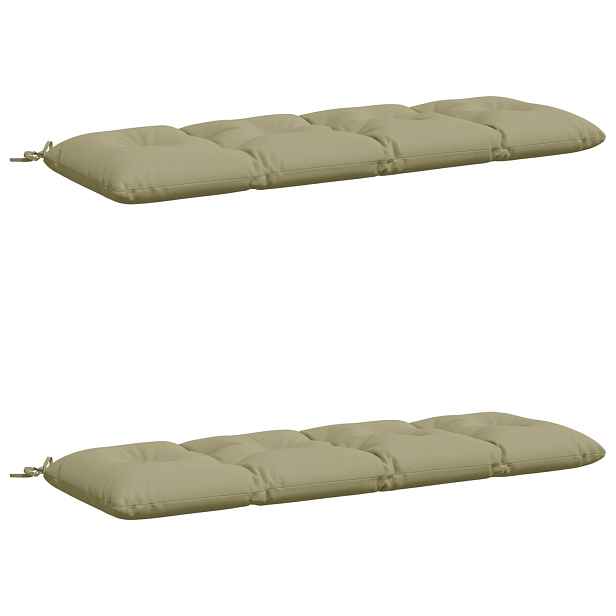 vidaXL Polstry na lavice VIANEN 2 ks 100% polyester Světlá zelená