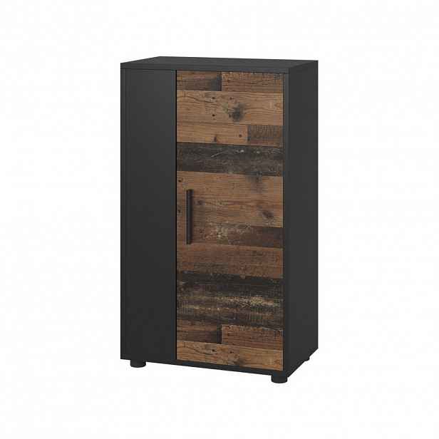 Vicco KOMODA Berno Černá/starý styl 50.1 x 87.3 cm se 2 přihrádkami