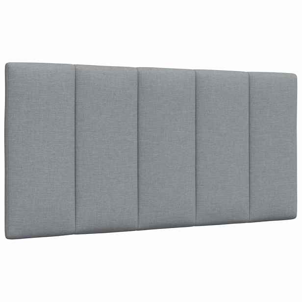 vidaXL Polštář na čelo postele Hanko světle šedý 100 cm textil