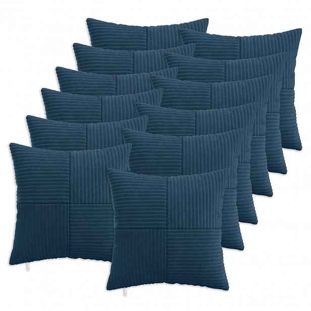 vidaXL Povlak na polštář 12 pcs ALMELO Námořnická modrá 45 x 45 cm