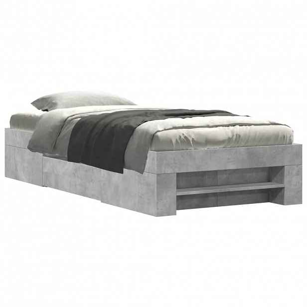 vidaXL Rám postele betonově šedý 90 x 190 cm kompozitní dřevo
