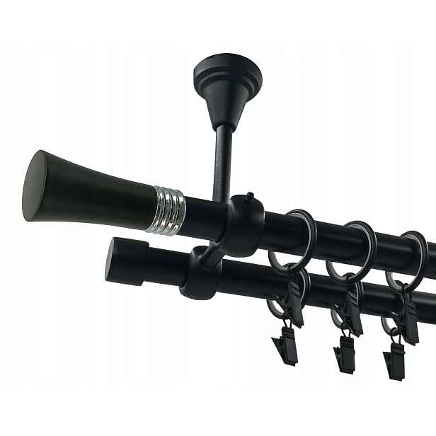 Garnýž Černý Mat 19+19 mm Riva 140 Cm