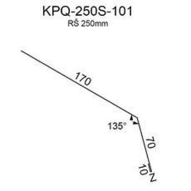 Okapový plech RS250S-135 SP25 RAL7035 0,50mm 2bm