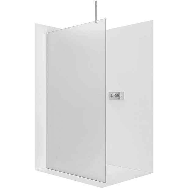 Sprchová zástěna Walk-in Onyx Top Cube L/P - 8 mm - hranatá vzpěra - chrom, mléčné sklo- 60x200 cm