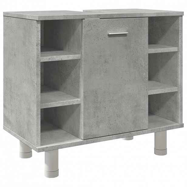 vidaXL Koupelnová skříňka betonově šedá 60 x 32 x 53,5 cm dřevotříska