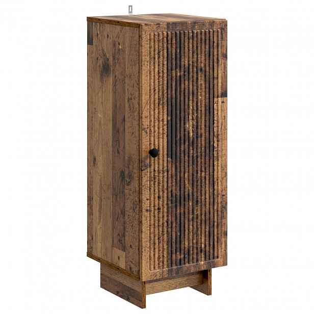 vidaXL Servírovací skříň Staré dřevo 33 x 34,5 x 90 cm