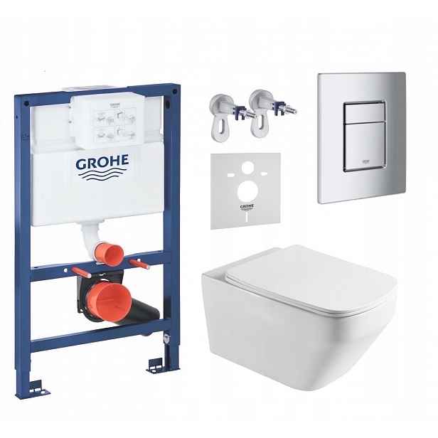 7v1 Wc Set Stelaz Grohe 820 mm Wc Mísa Tornado Imprese Tlačítko