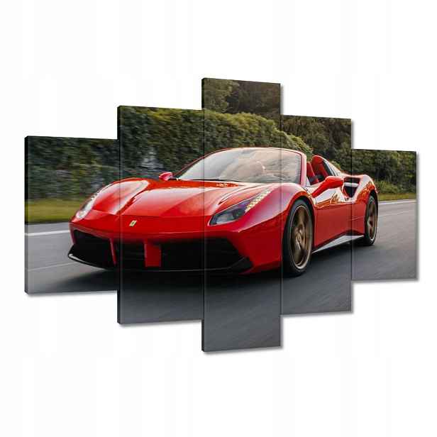 Obrazy 120x80 Červené Ferrari Cesta