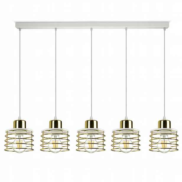 Závěsná lampa Lustr Glamour Zlatý Chrom Měď