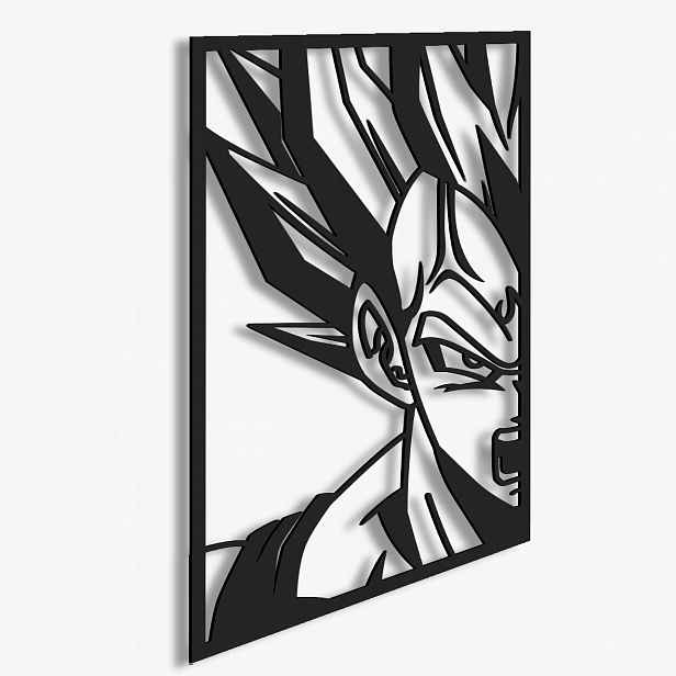 Dřevěný 3D obraz Anime Goku Dragonball Nástěnná Dekorace Dárek