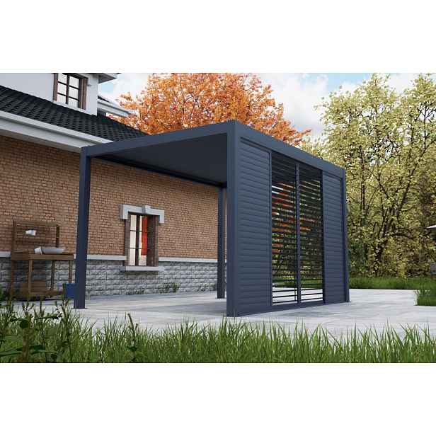 Posuvná žaluziová stěna 4 m pro pergolu NOVA LUX
