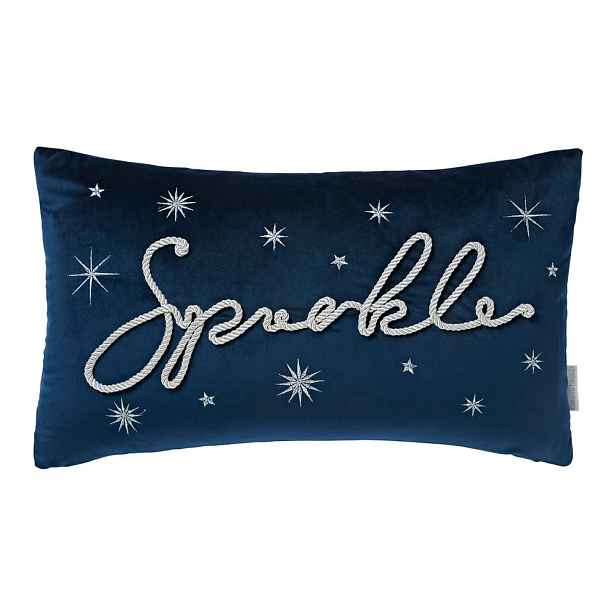 Sametový dekorační polštář s vánočním motivem 30x50 cm Sparkle – Catherine Lansfield