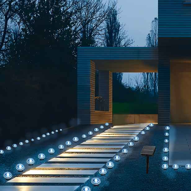 TEMU 40 LED solární zahradní světla, venkovní, teplá bílá/bílá, více režimů nastavitelných, světelný senzor automatické zapnutí/vypnutí pro terasu,