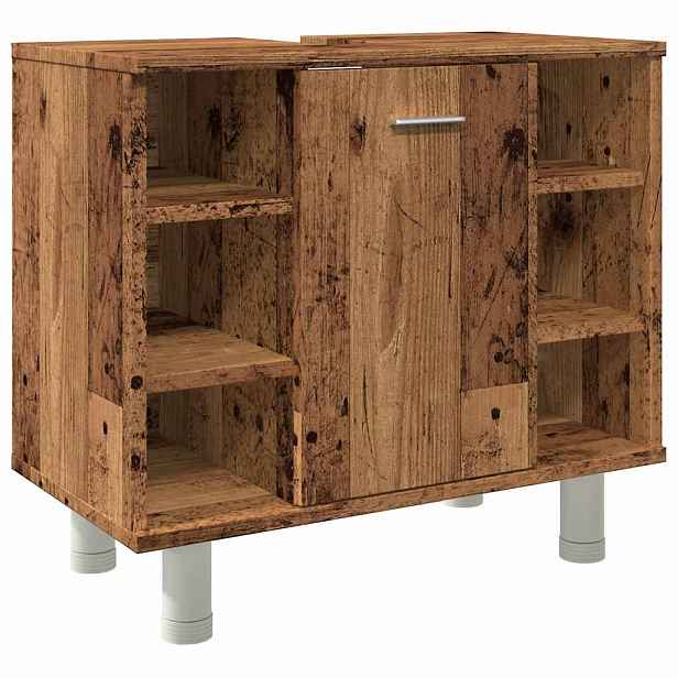 vidaXL Koupelnová skříňka old wood 60 x 32 x 53,5 cm dřevotříska