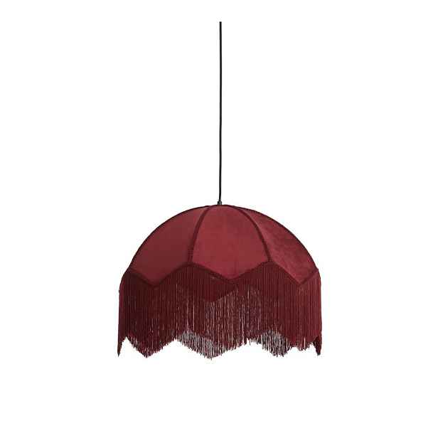 Vínové závěsné svítidlo s textilním stínidlem ø 60 cm Malacia – Light & Living