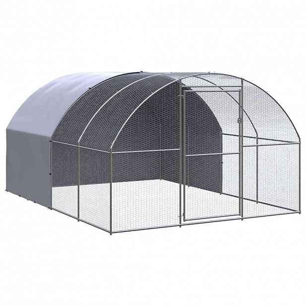 vidaXL Venkovní klec pro kuřata 3 x 4 x 2 m pozinkovaná ocel