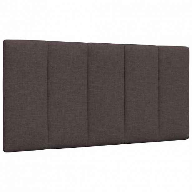 vidaXL Polštář na čelo postele Hanko tmavě hnědý 100 cm textil