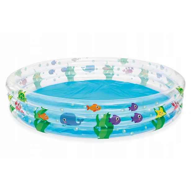 Nafukovací Bazén Brouzdaliště Pro Děti S Rybičky Bestway 183x33 CM Měkké Dno