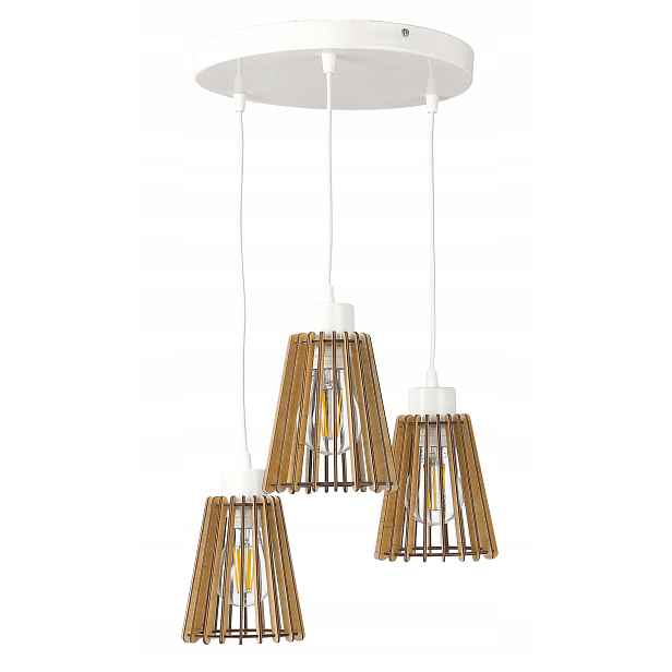 Závěsná závěsná stropní lampa Loft Dřevo 3