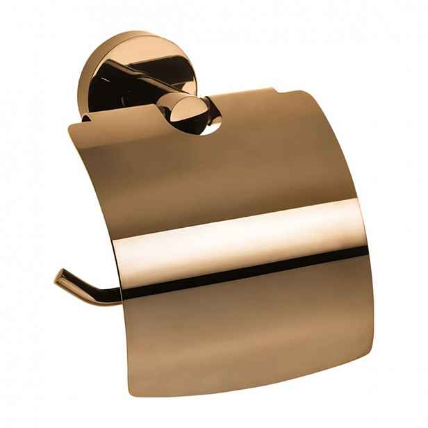 Držák toaletního papíru Bemeta CORALs krytem Coffe-Gold 158112012