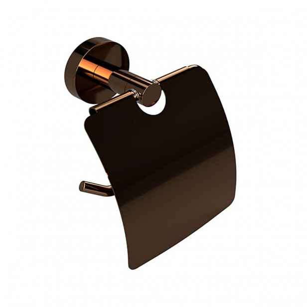 Držák toaletního papíru Bemeta CORALs krytem Coffe-Gold 158112012