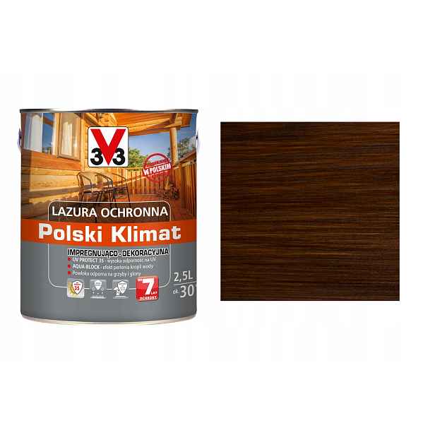 Lazura V33 Polský Klima 7 let Palisander 2,5L