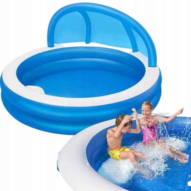 Rodinný nafukovací bazén se stříškou 241 x 140 cm Bestway opravná záplata