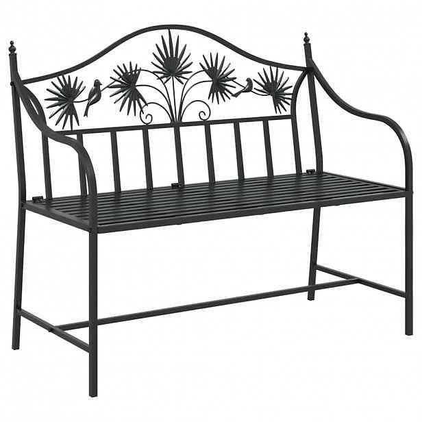 vidaXL Zahradní lavice Černá 104 x 52,5 x 89 cm Ocel