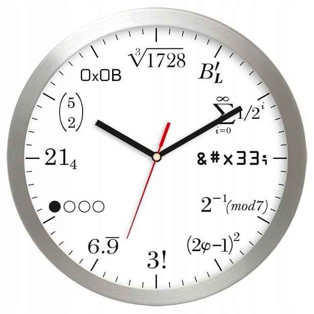 Nástěnné Hodiny Pro Matematiky Jako Dárek AL02M2