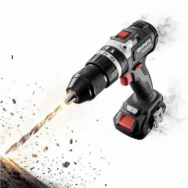 Graphite Aku Vrtačka s příklepem příklep 58G020