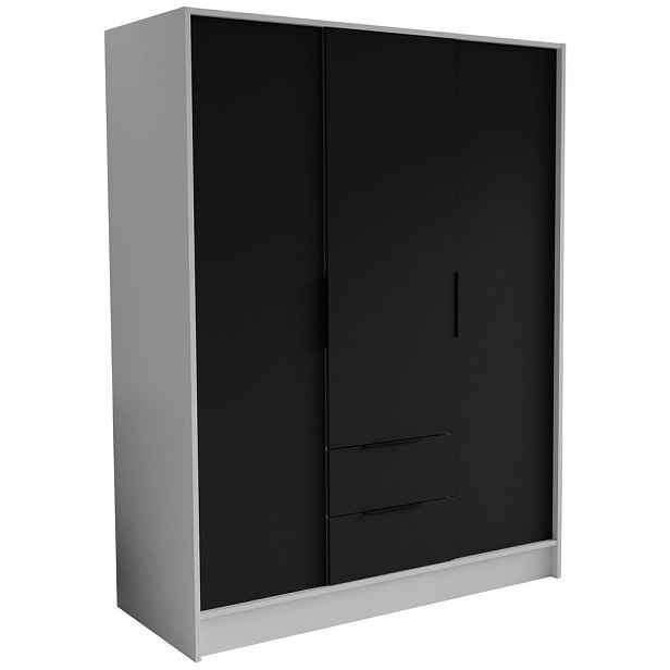 MASSENO ŠATNÍ SKŘÍŇ S OTOČNÝMI DVEŘMI CAVA, 150,5/200/51 cm moderní 3dveřová, bílá