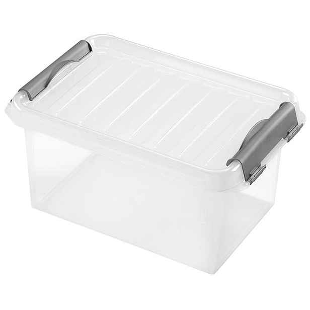 Plastový úložný box s víkem HEIDRUN Clip box 4l