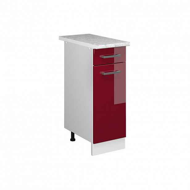 Vicco SPODNÍ SKŘÍŇKA KUCHYŇSKÉ LINKY R-Line Červená vysoký lesk 30 cm s pracovní deskou