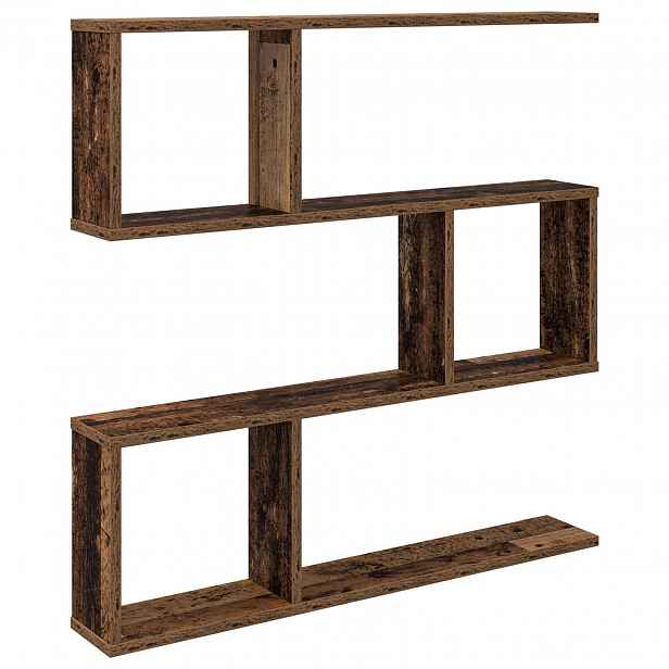 vidaXL Nástěnná polička Staré dřevo 80 x 12 x 79,5 cm Kompozitní dřevo