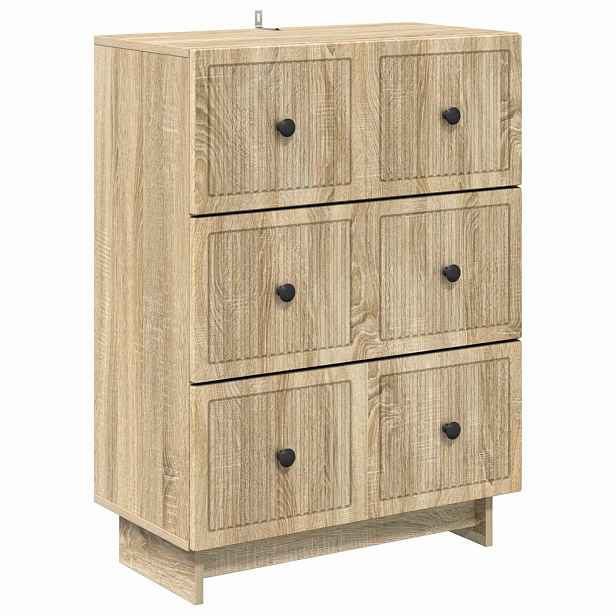 vidaXL Skříň se zásuvkami 66 x 34,5 x 90 cm Kompozitní dřevo
