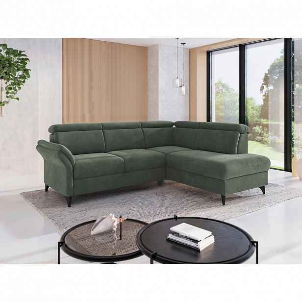 Sit & More ROHOVÁ SEDAČKA, textil, tmavě zelená