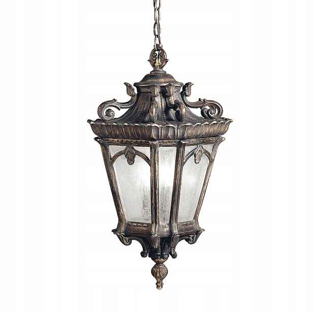 Kichler Venkovní závěsná lampa Tournai E27 60W hnědá, IP44